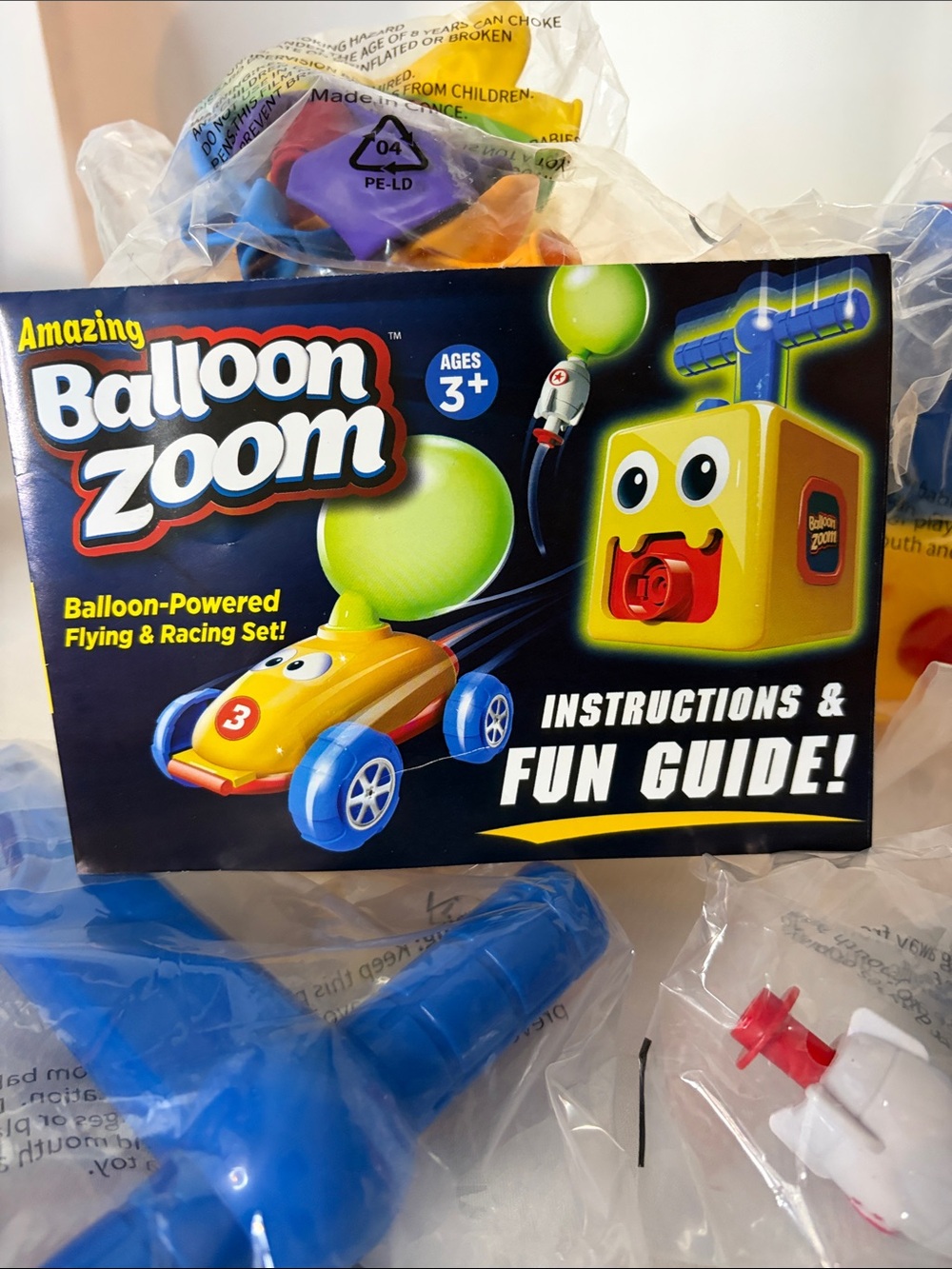 Balloon-Powered Flying Racing Set NIP